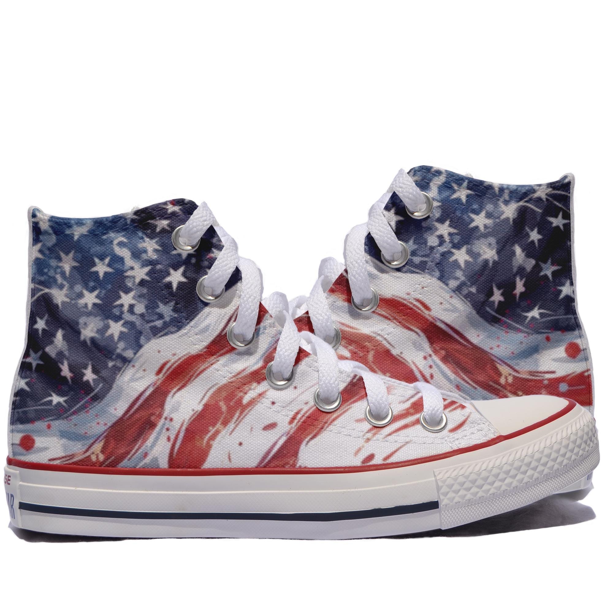 Custom USA Flag Converse Sneakers: American Pride Gift - Etsy