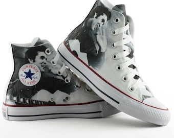 Elvis Fan Art custom converse inspired Elvis Presley shoes gift music rock birthday sneakers