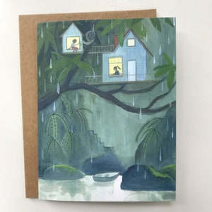 Whimsical Greeting Cards, Paintings of Tiny Houses, Blank Greeting