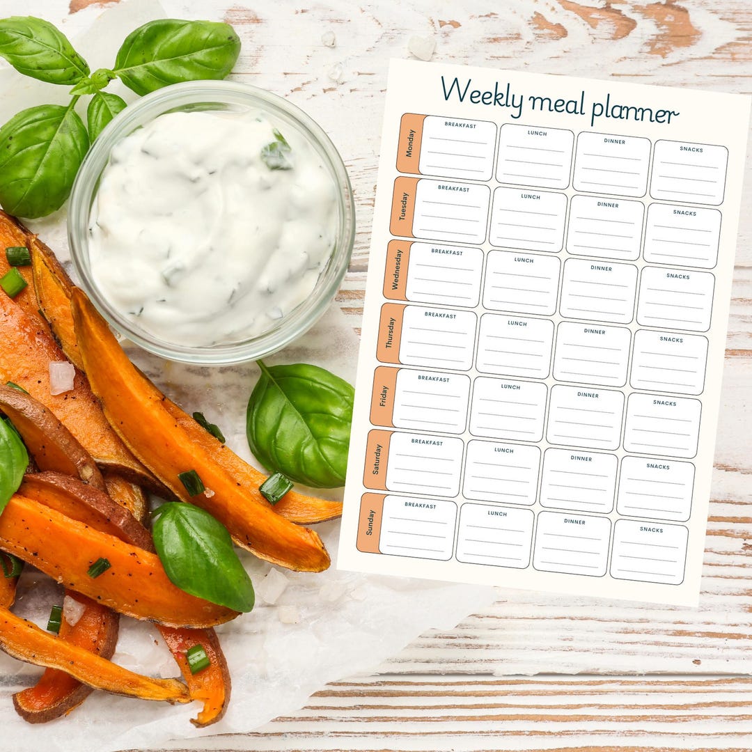 Weekly Meal Planner Printable | Grocery List | A4 & A5 PDF | Instant ...