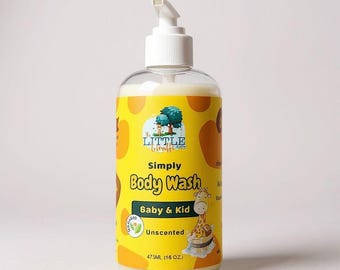 Organic and vegan kids body wash-Fragrance free