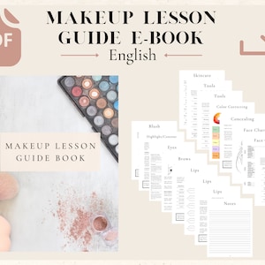 Make-uphandleiding Digitale make-upgids Make-uples Digitaal make-upwerkboek Make-upeducatie, lesgids, stap voor stap