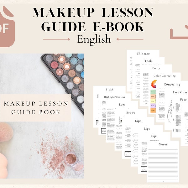 Makeup Tutorial Digital Makeup Guide Makeup Lesson Digital Makeup Workbook Makeup Education  Teaching Guide Step By Step