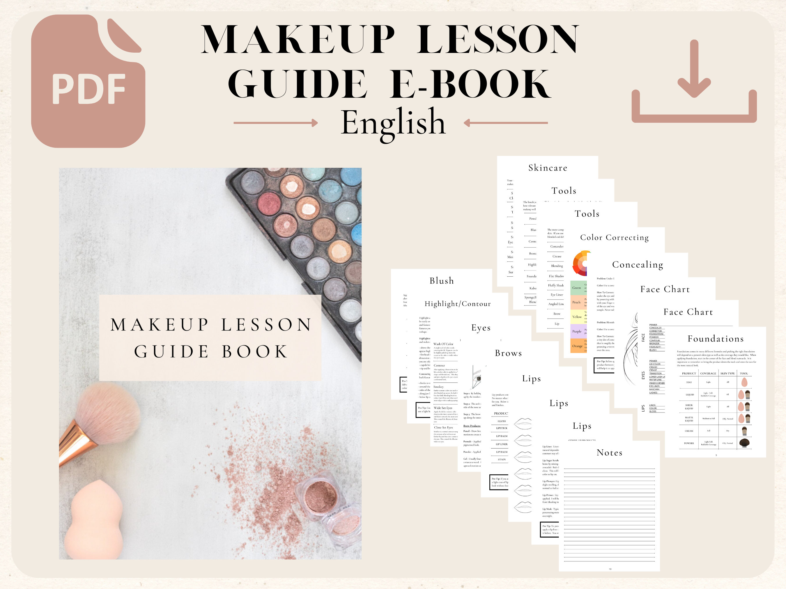 Makeup Lesson Guide Book PDF Digital Download - Etsy