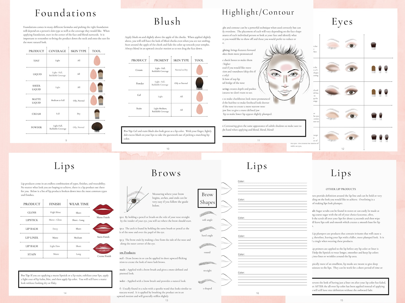 Makeup Tutorial Digital Makeup Guide Makeup Lesson Digital - Etsy