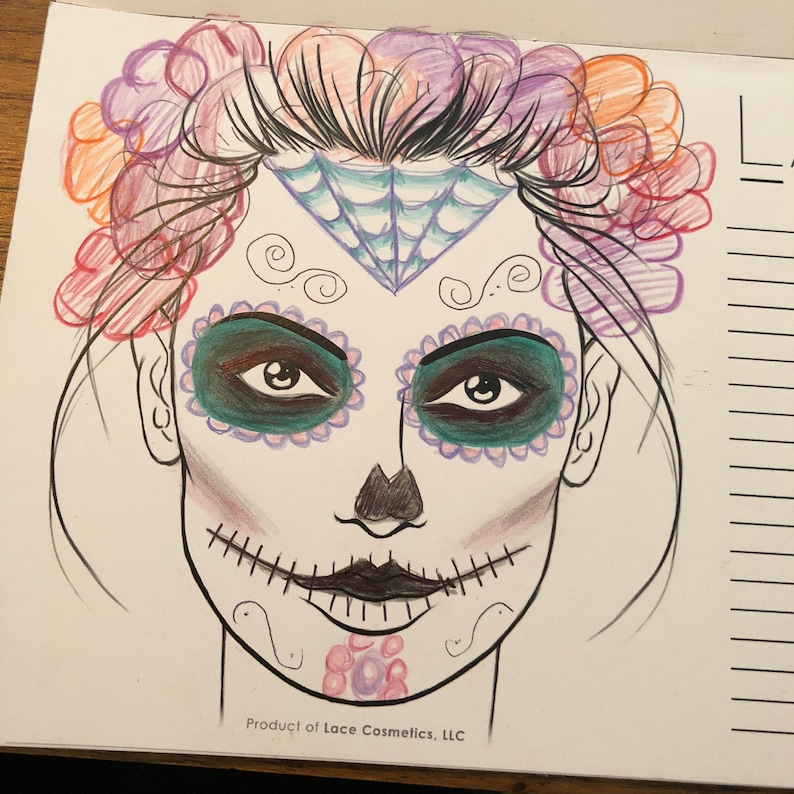 Face Chart PDF Template Digital Download Etsy