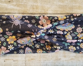 Twisted Headband, Floral Print Knotted Turban Headband