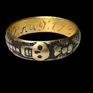 Memento Mori Gold  Ring Skeleton ring