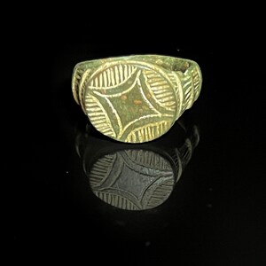 Großer Bronze Ring mit dem Stern von Bethlehem