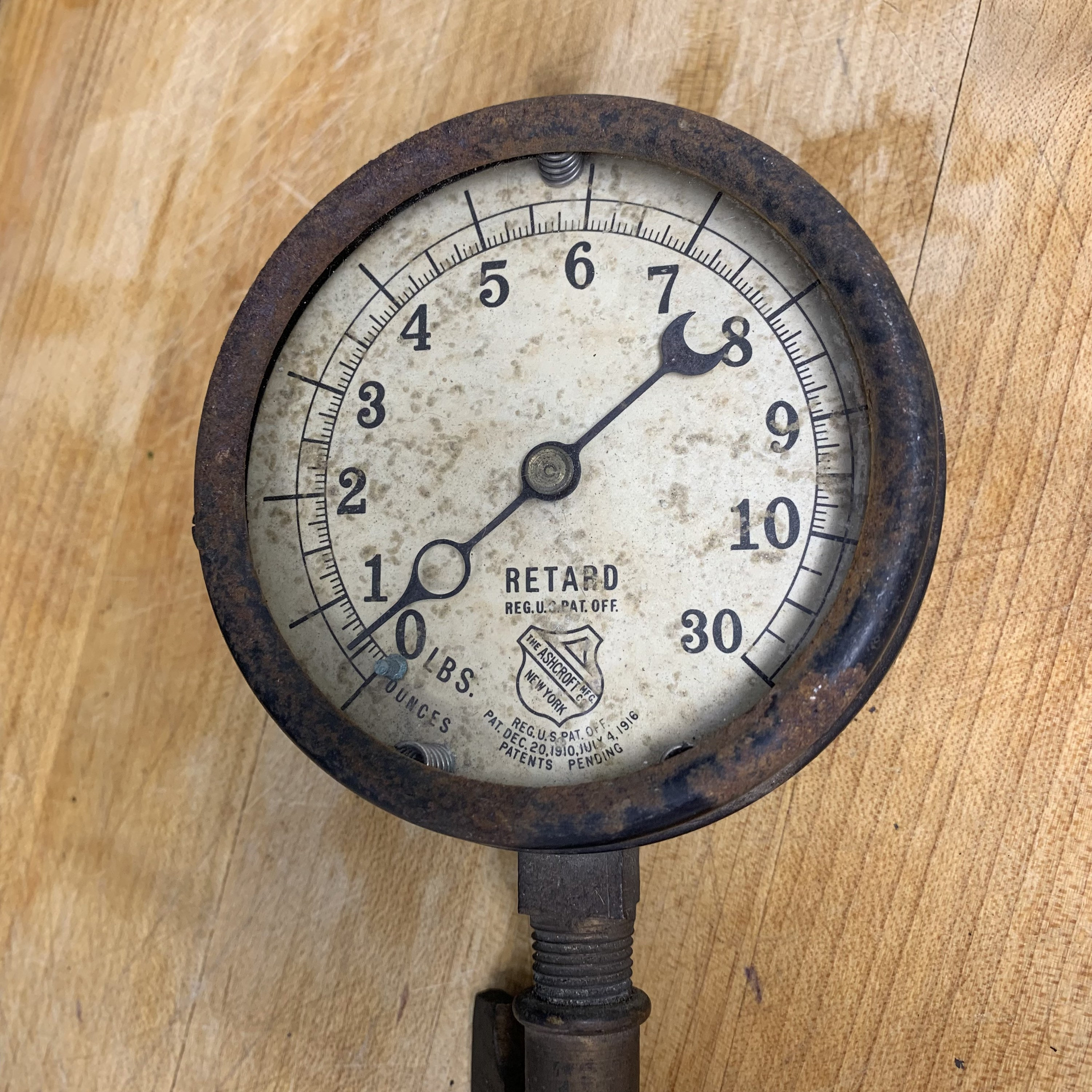 Rare Antique Brass Pressure Gauge From the Ashcroft Mfg. Co. Etsy