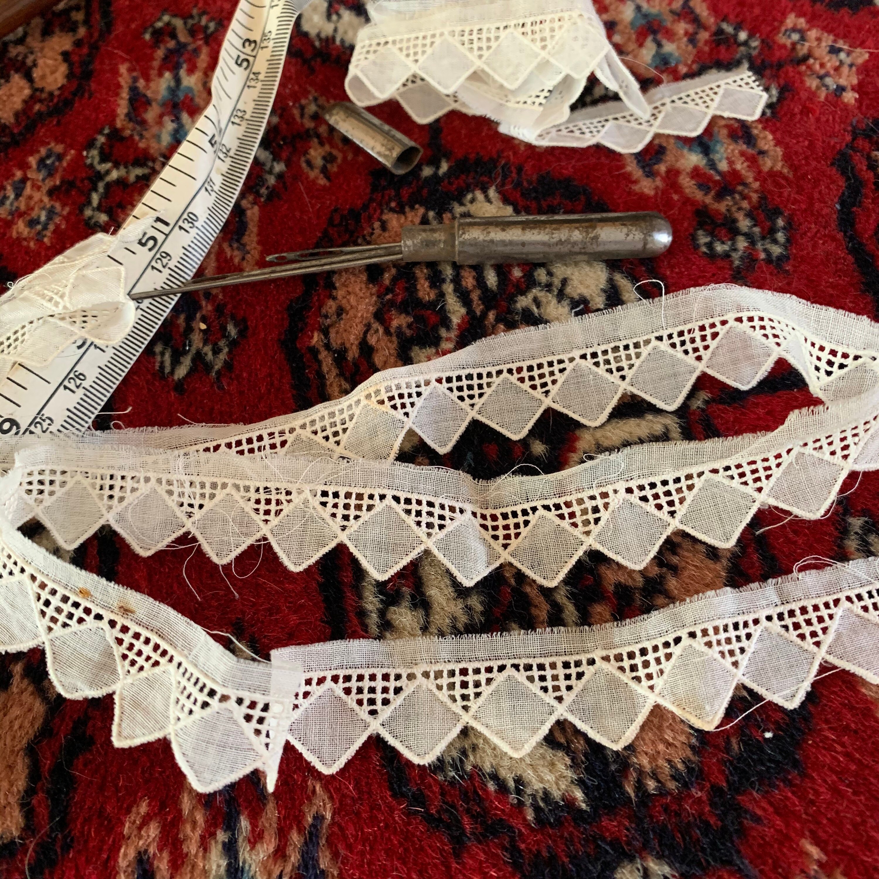 Vintage Swiss Entredeux Embroidery Trim in Art Deco design. 2 Etsy