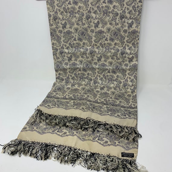 1940’s John Wannamaker silk men’s opera scarf. Can
