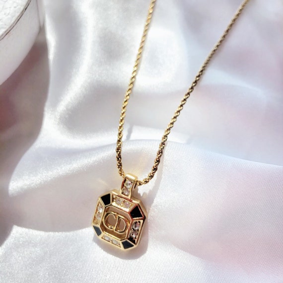 Dior vintage logo necklace, Dior jewelry, Vintage