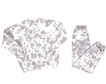 Mist Tie Dye Travel/Lounge Set | Tie Dye Set | Tie Dye Sweatshirt | Tie Dye Hoodie | Tie Dye Sweats | Tie Dye Sweatsuit