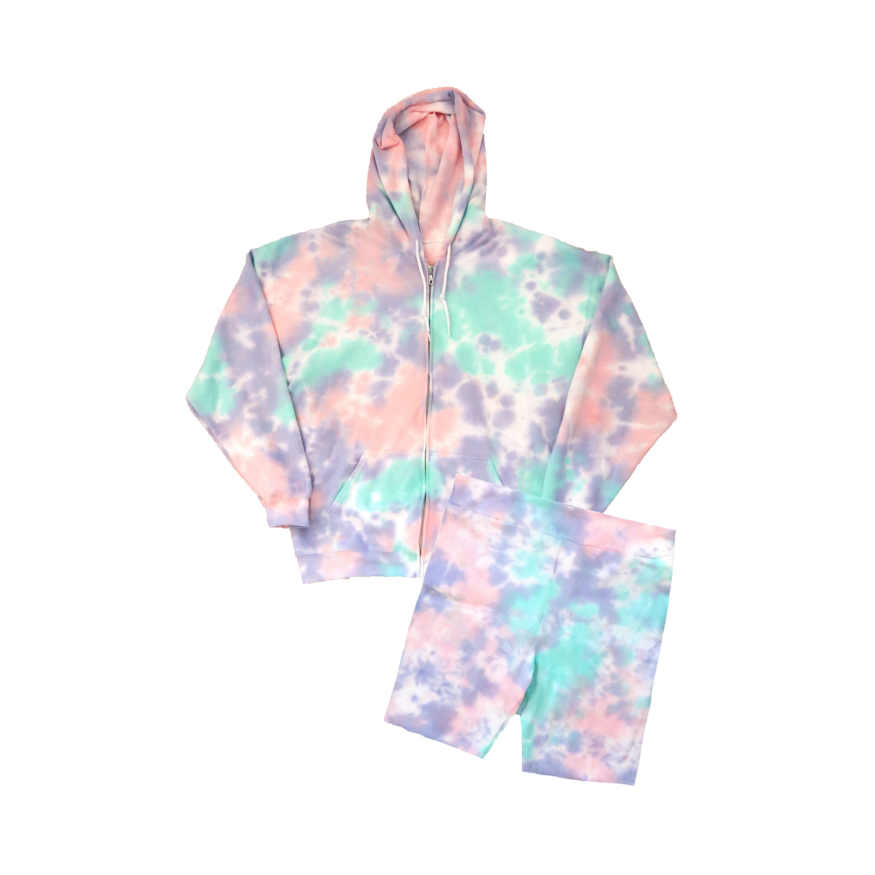 biker short sweatshirt set