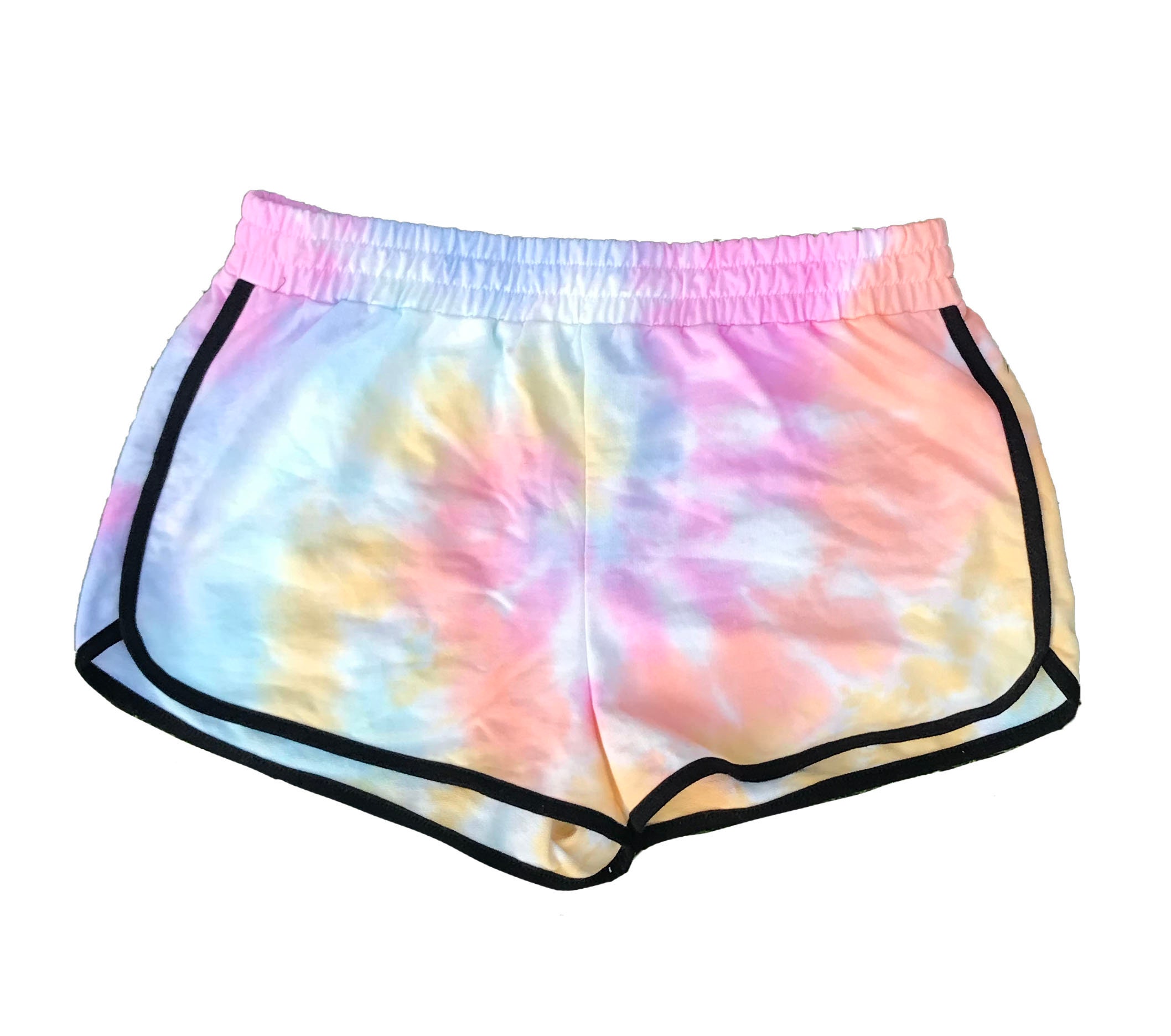 Rainbow Spiral Sweat Shorts - Tie Dye 