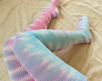 Dream Thigh High Socks, Tie Dye Socks, Thigh Highs, Cotton Socks, Cute Socks, Tie Dye