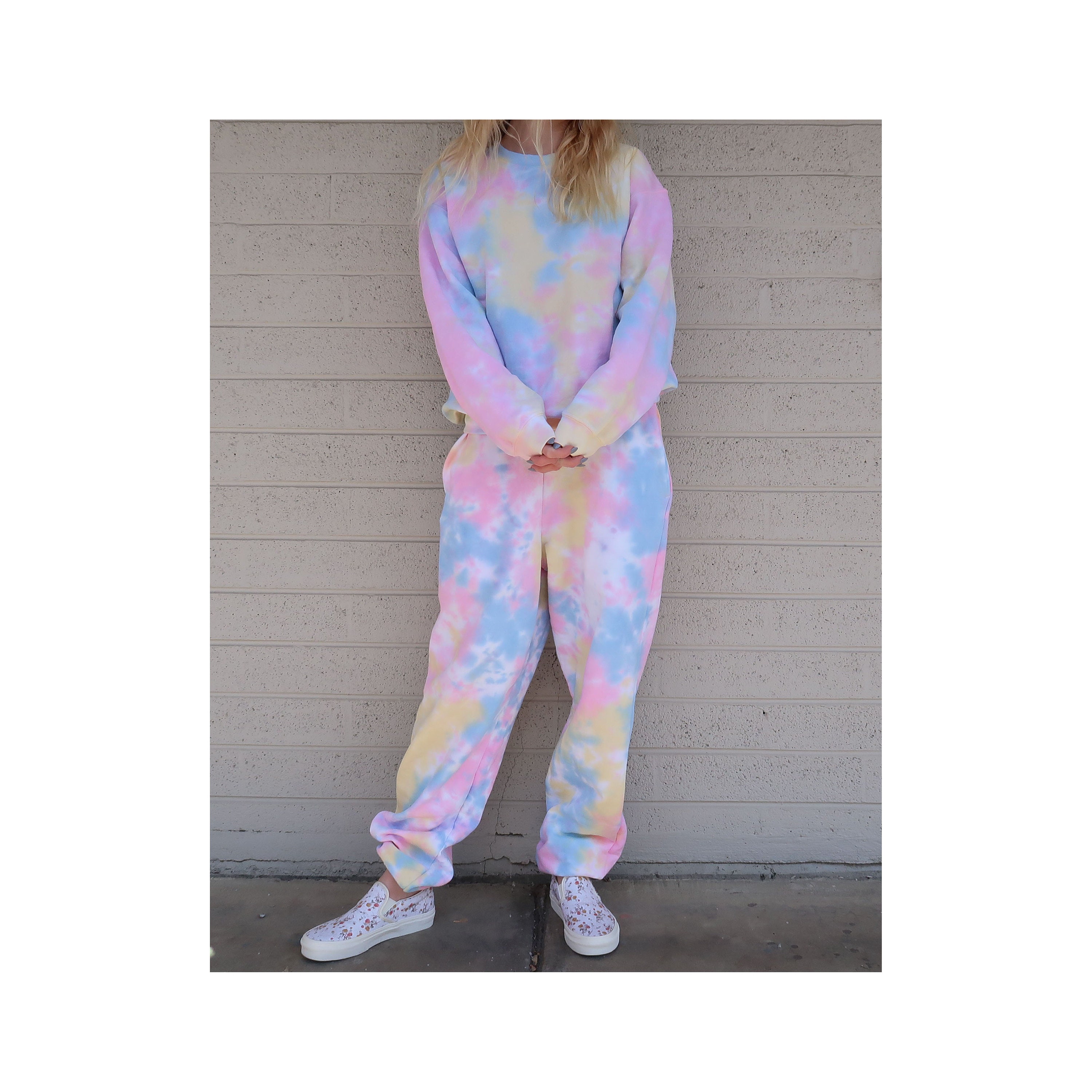 Multicolor Sweat Set Customizable Tie Dye Travel/pajama Set - Etsy