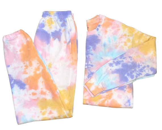 Handmade Tie Dye Lounge Set Matching 
