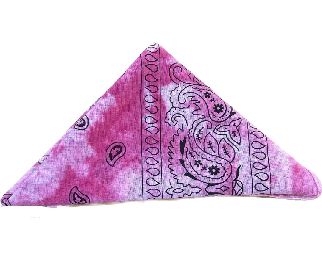 Pink Ice Tie-dye Bandana Tie-dye Bandana With Paisley Design and Hand Dyed Eco-frindly Tie-dye ...