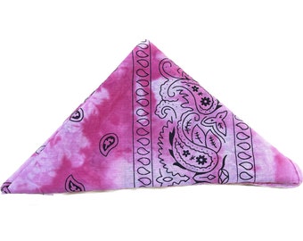 Pink Ice Tie-Dye Bandana | tie-dye bandana with paisley design and hand dyed eco-frindly tie-dye