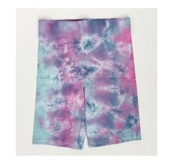 MERMAID BIKER SHORTS High Waisted Handmade Tie Dye Biker Shorts