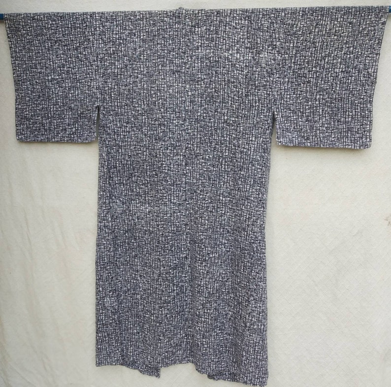 vintage kimono Japanese with abstract design Cotton fabric Long kimono