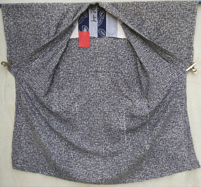 vintage kimono Japanese with abstract design Cotton fabric Long kimono