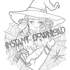 Halloween Coloring Page Instant Download