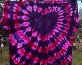 Pink/Purple Heart Ice Dye Tie Dye Shirt