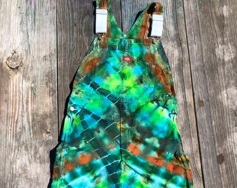 tie dye bib overalls