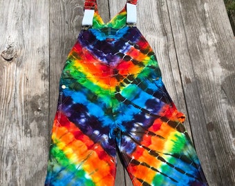 tie dye bib overalls