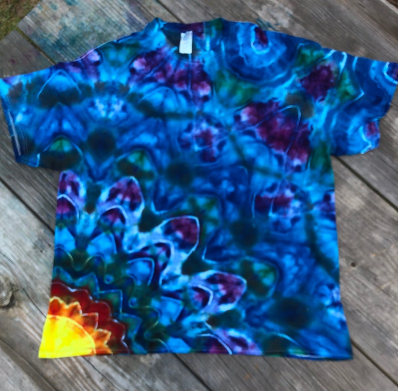 Sunburst Iced Tie Dye Cotton Tshirt Etsy