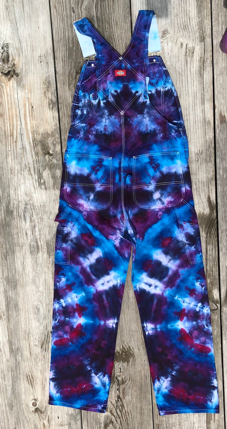 Dickie's Painter's Bib Overall Iced Dye Tie Dyed Etsy
