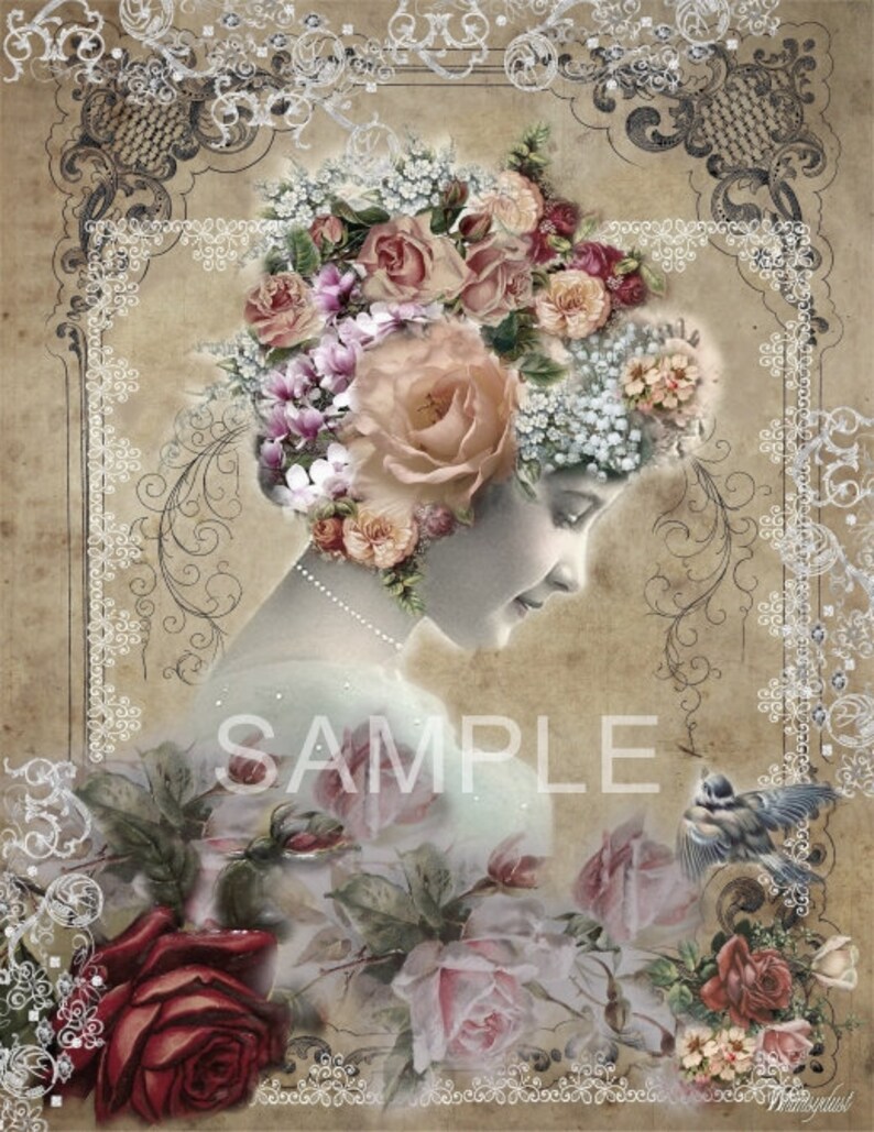 Fabric Block Jewels /& Flowers Collage Cotton Free Shipping DISCOUNT LOT