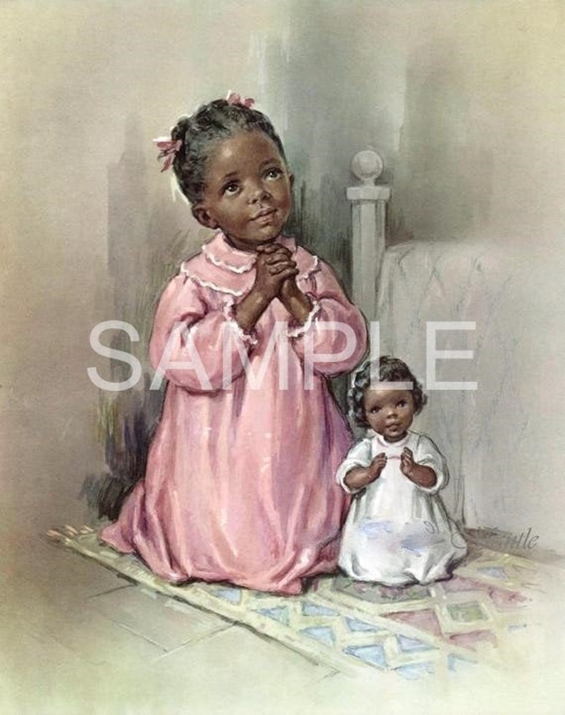 african american praying doll