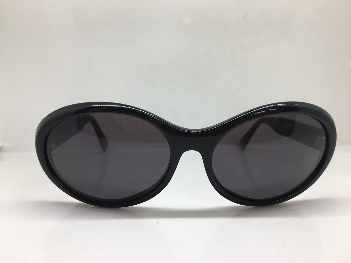 DKNY handgemachter schwarzer ovaler Acetat Sonnenbrillenrahmen | Etsy