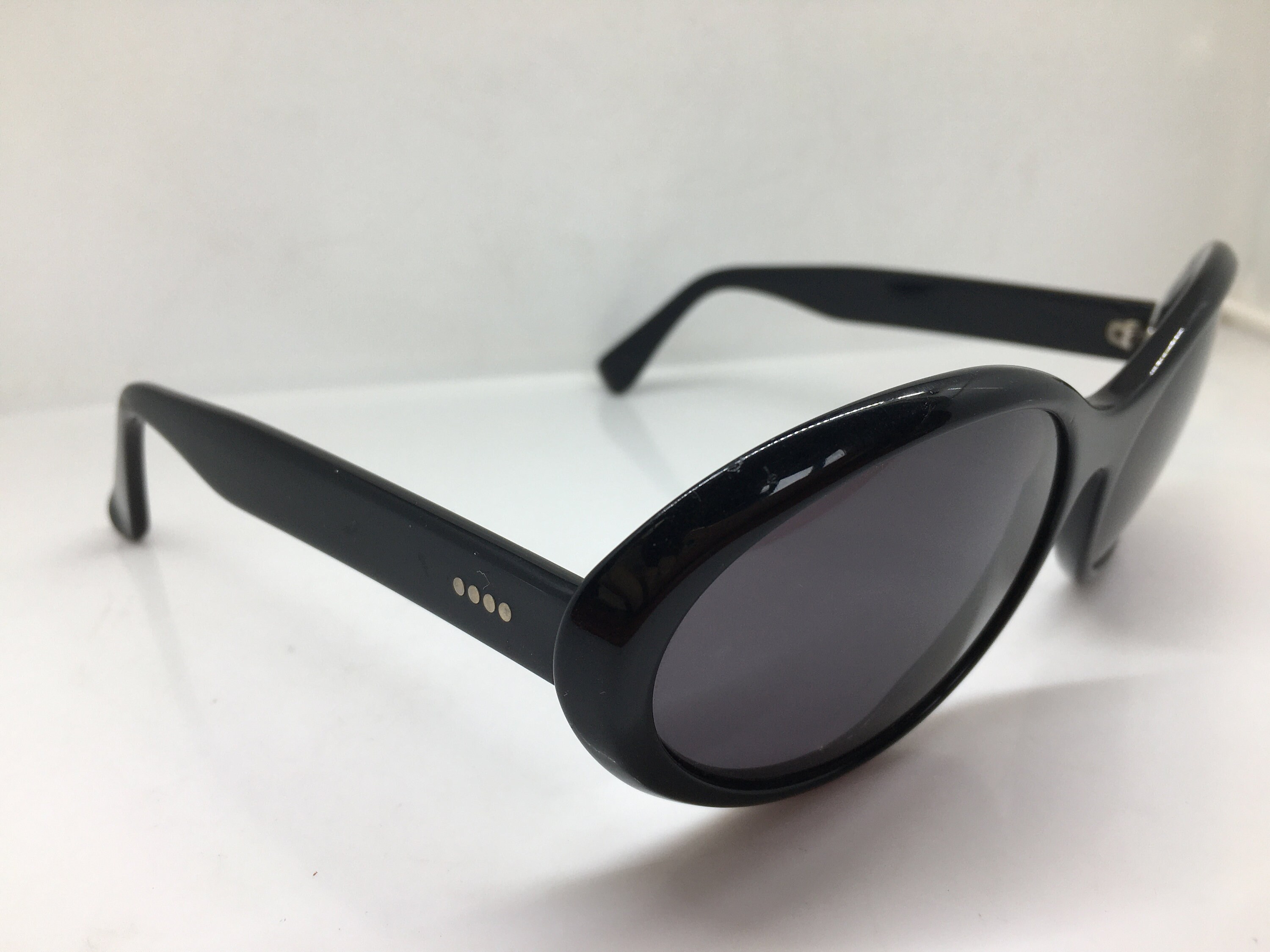 DKNY handgemachter schwarzer ovaler Acetat Sonnenbrillenrahmen | Etsy