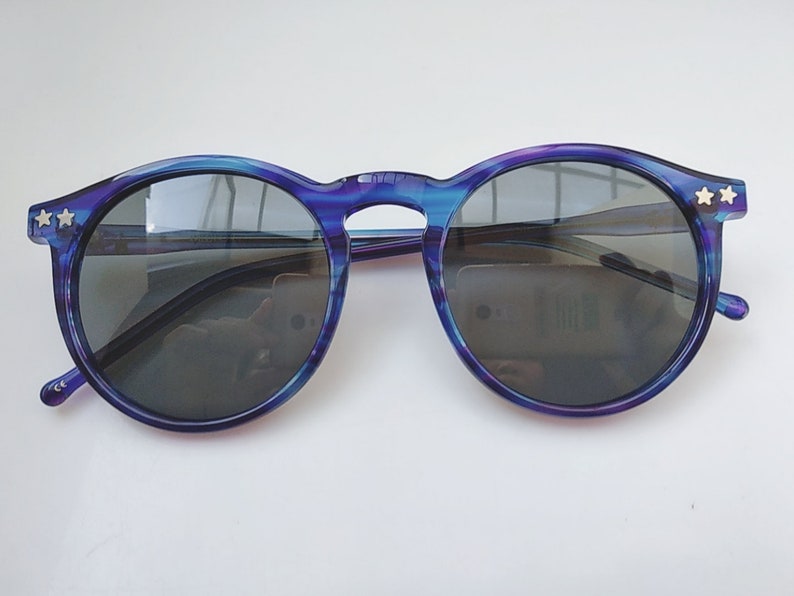 VINTAGE P3 oversized cobalt blue mottle eyeglasses SUNGLASSES Etsy