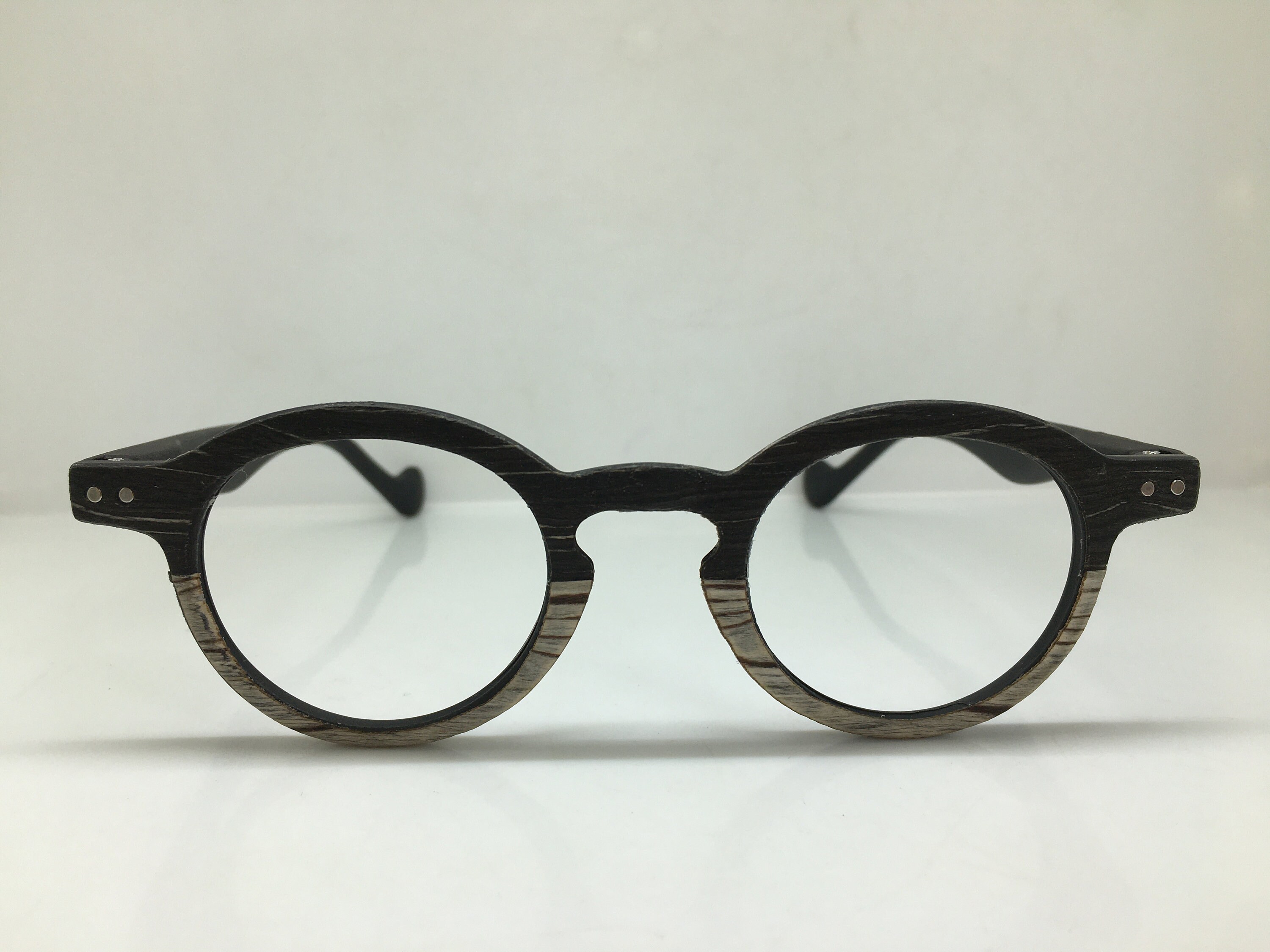 Handmade faux wood keyhole bridge eyeglasses frame Etsy