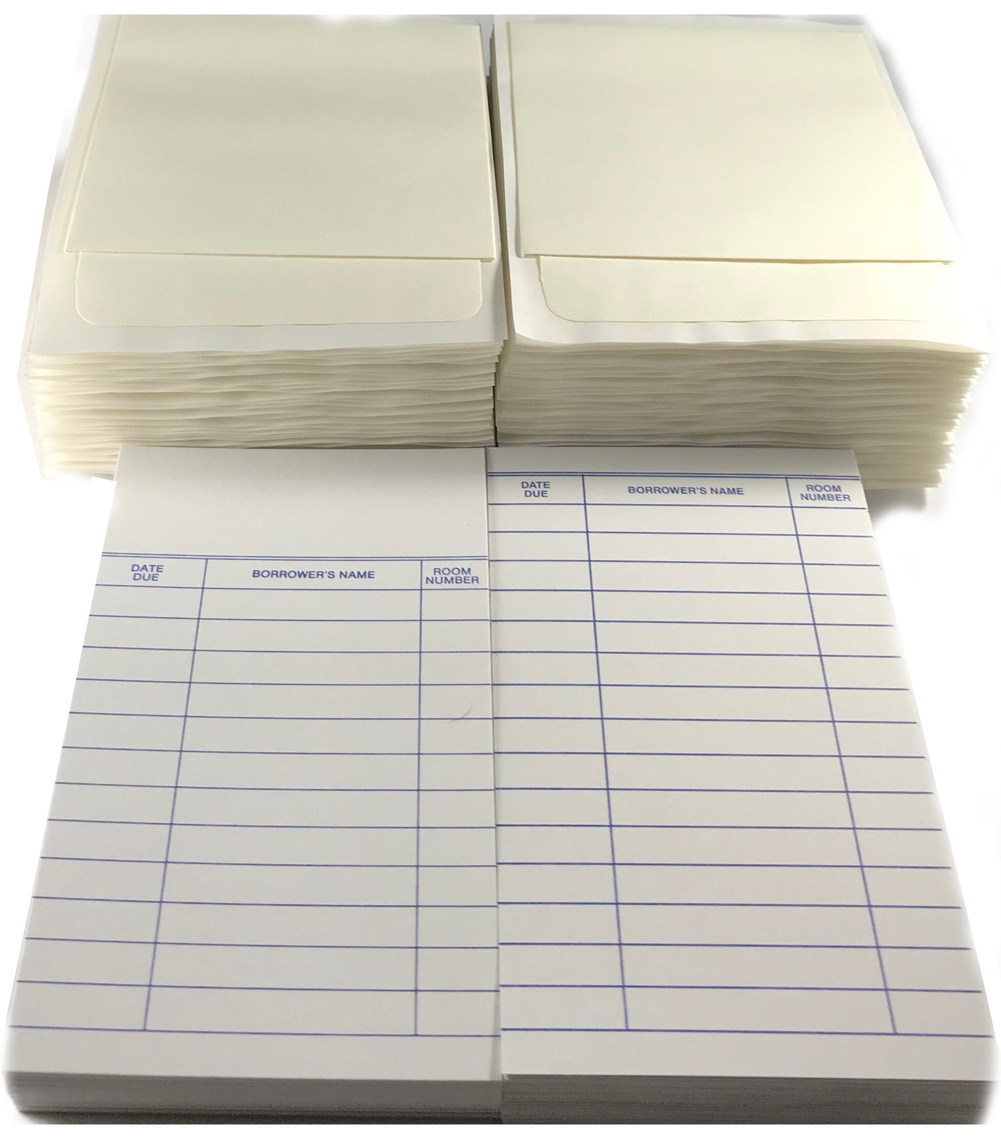 Library Book Pocket Set Professional Grade 100 50 or 25 Self Etsy