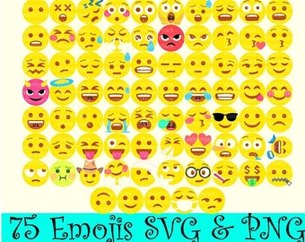 Download Free Emoji Face Svg Etsy SVG Cut Files