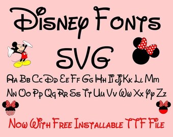 Disney Font Svg Etsy