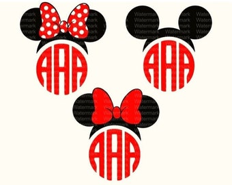 Download Minnie Mouse Monogram Svg Etsy