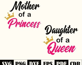 Mother Of A Princess Svg Etsy