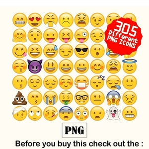 Emoji Cliparts Emoji Png Emoticon Cliparts Smile Cliparts Etsy