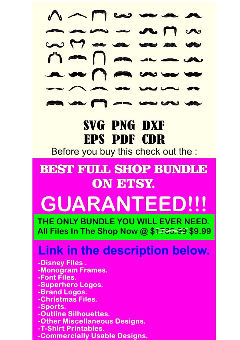 Download Mustache Silhouette Svg Files For Cricut Mustache Clipart Mustache Png Mustache Vector Facial Hair Clipart Cameo Mustache Svg Bundle Clip Art Art Collectibles