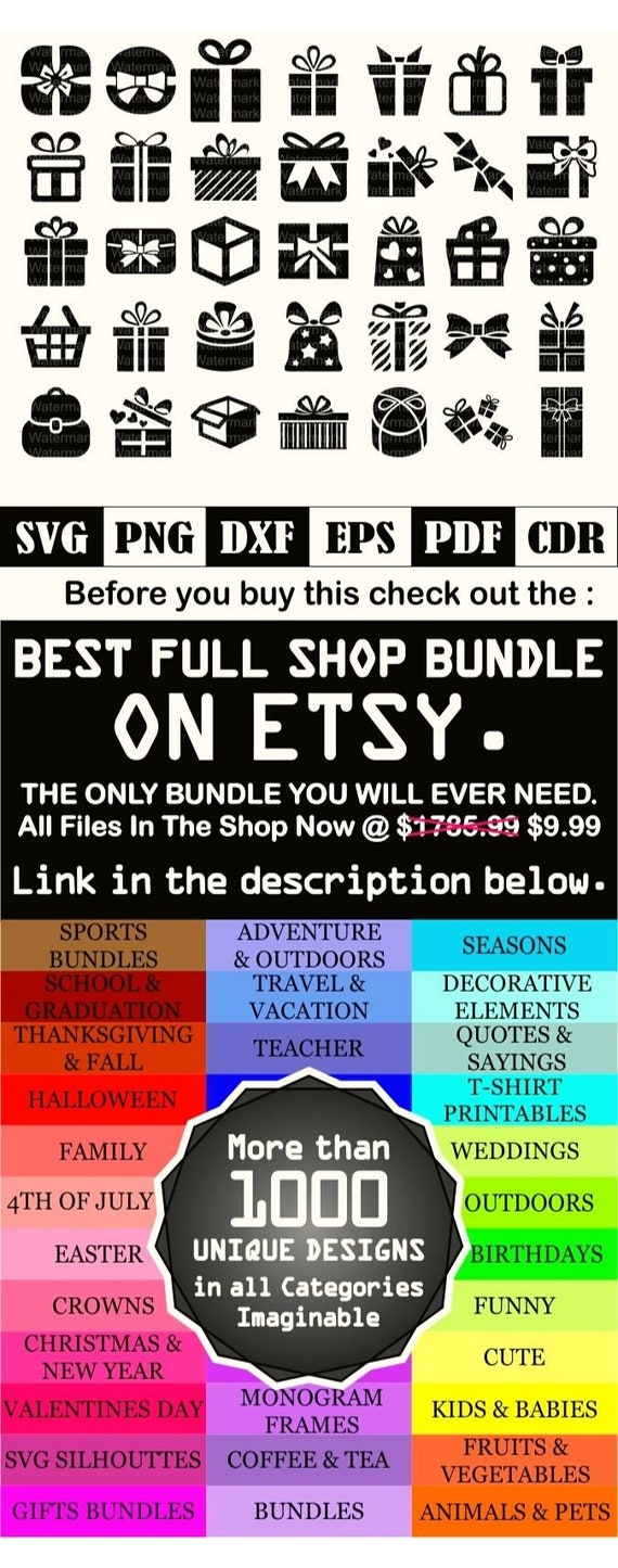 Download Presents Svg Bundle Gifts Svg Png Dxf Gift Box Clipart Etsy