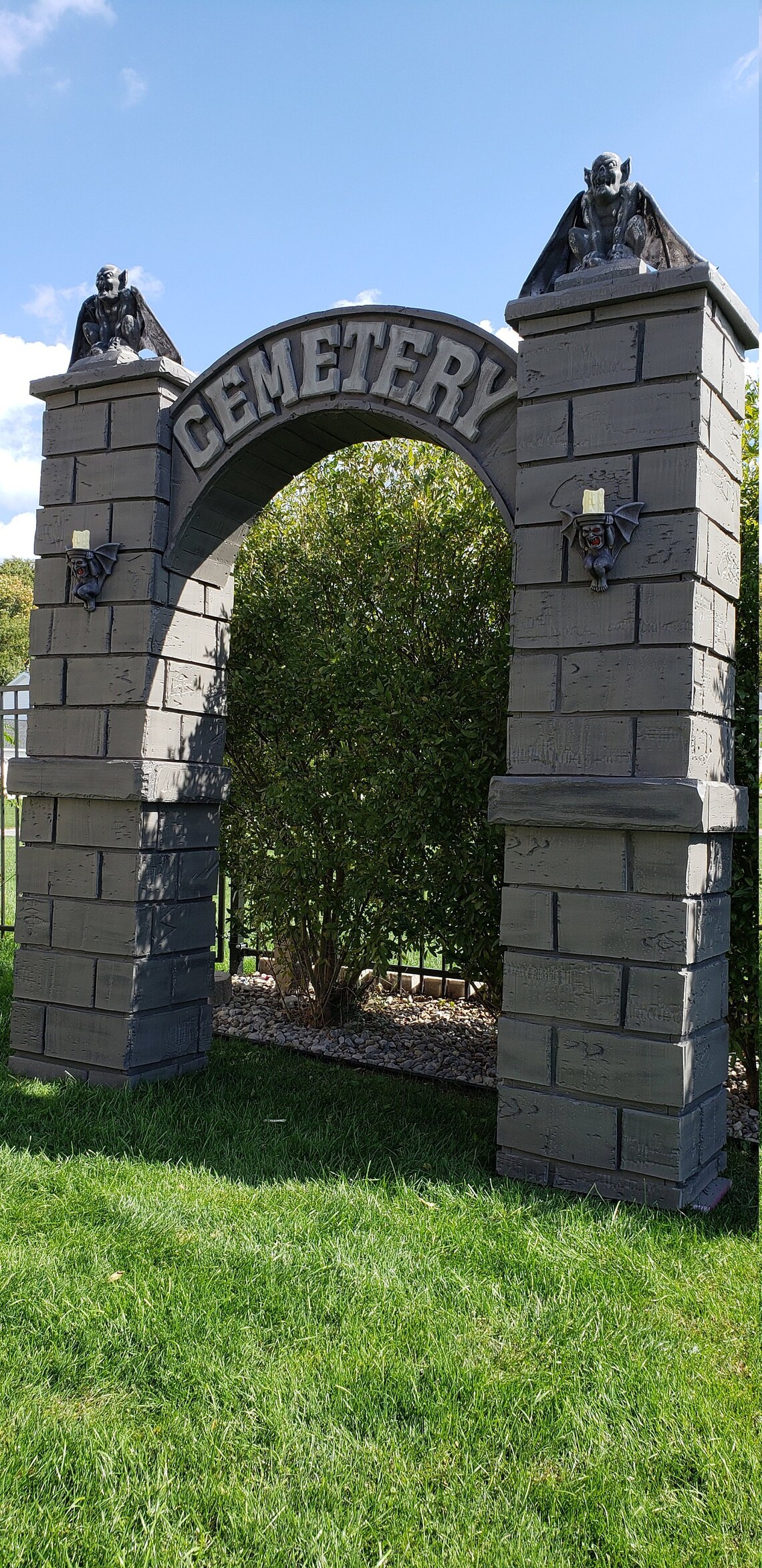 HUGE Cemetery Entrance Halloween Prop Yard Decoration Props Etsy