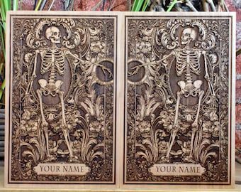Halloween Wedding, Anniversary Personalized Gifts, Dark Goth Wedding, Skeleton Love Couple, Till Death Do Us Part, Gothic Home Decor